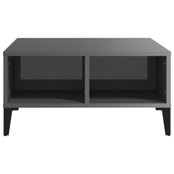vidaXL sofabord 60x60x30 cm spånplade grå højglans