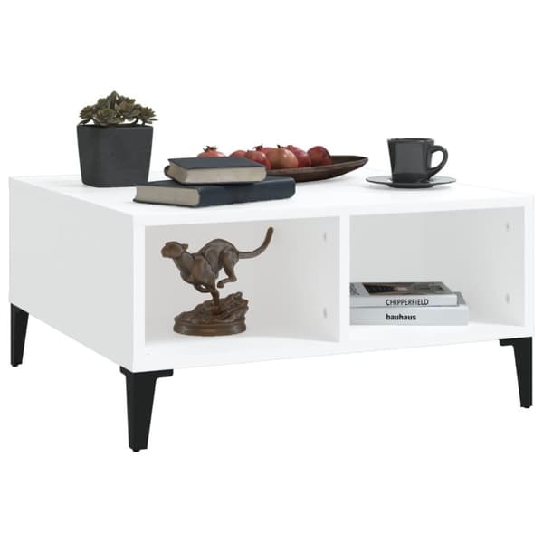 vidaXL sofabord 60x60x30 cm spånplade hvid