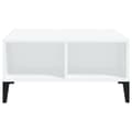 Miniatyrbilde 4 av 8: vidaXL Salongbord hvit 60x60x30 cm sponplate