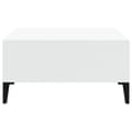 Miniatyrbilde 5 av 8: vidaXL Salongbord hvit 60x60x30 cm sponplate