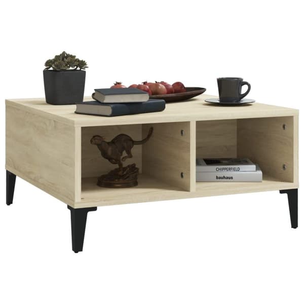 vidaXL sofabord 60x60x30 cm spånplade sonoma-eg