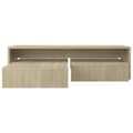 Miniatyrbilde 6 av 10: vidaXL Stablebart salongbordsett sonoma eik 100x100x26,5 cm sponplate