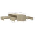 Miniatyrbilde 8 av 10: vidaXL Stablebart salongbordsett sonoma eik 100x100x26,5 cm sponplate