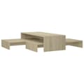 Miniatyrbilde 1 av 10: vidaXL Stablebart salongbordsett sonoma eik 100x100x26,5 cm sponplate