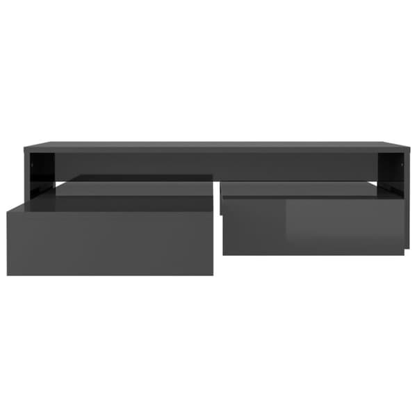 vidaXL indskudt sofabordssæt 100x100x26,5 cm grå højglans