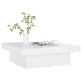Miniatyrbillede 3 af 9: vidaXL sofabord 90x90x28 cm spånplade hvid højglans