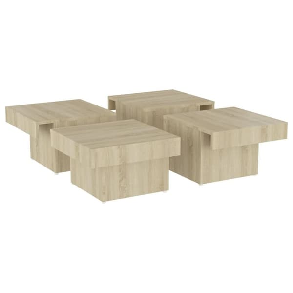 vidaXL Salongbord sonoma eik 90x90x28 cm konstruert tre