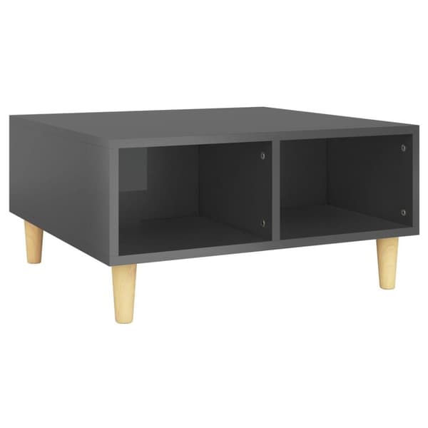 vidaXL sofabord 60x60x30 cm spånplade grå højglans
