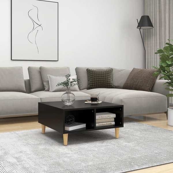 vidaXL sofabord 60x60x30 cm spånplade sort
