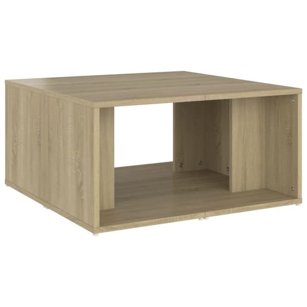 vidaXL Soffbord 4 st sonoma-ek 33x33x33 cm spånskiva
