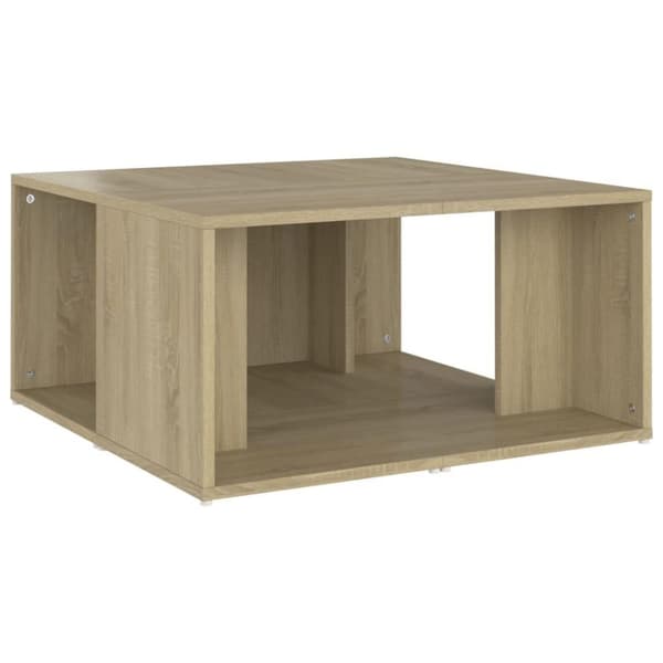vidaXL Soffbord 4 st sonoma-ek 33x33x33 cm spånskiva