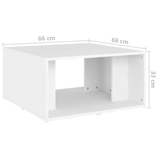vidaXL sofaborde 4 dele 33x33x33 cm spånplade hvid