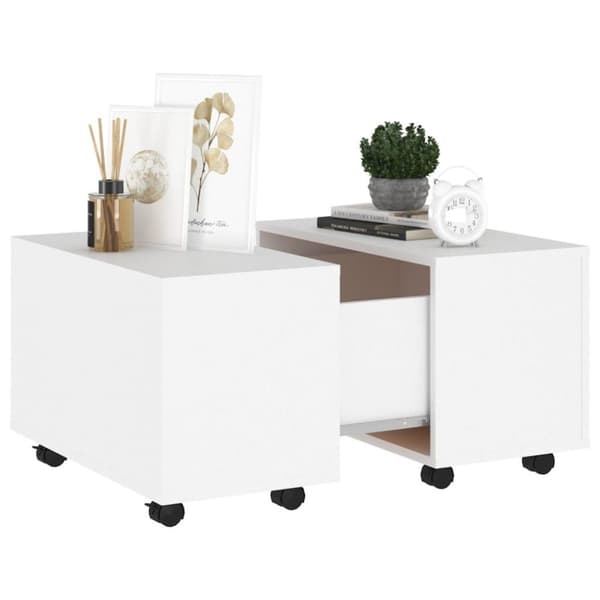 vidaXL sofabord 60x60x38 cm spånplade hvid