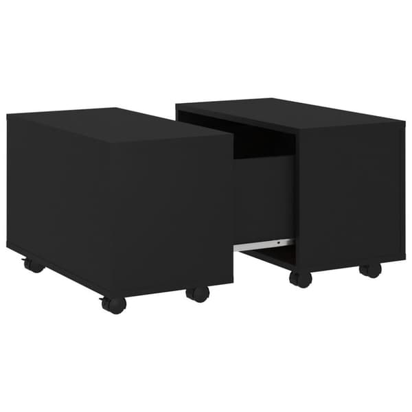 vidaXL Salongbord svart 60x60x38 cm sponplate