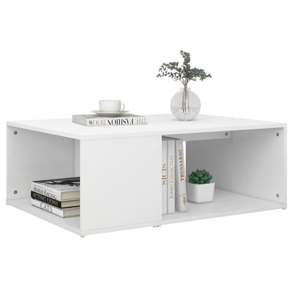 vidaXL Salongbord hvit 90x67x33 cm sponplate