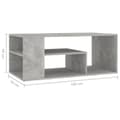 Miniatyrbillede 6 af 8: vidaXL sofabord 100x50x40 cm spånplade betongrå