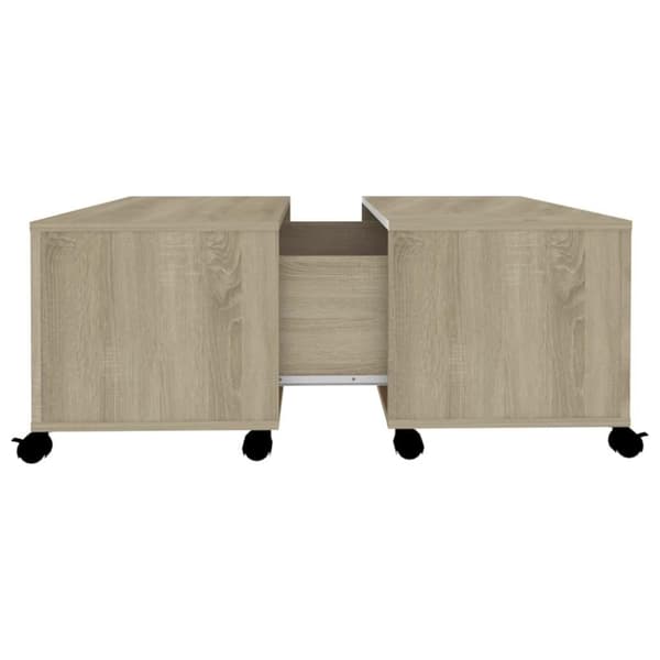 vidaXL Salongbord sonoma eik 75x75x38 cm sponplate