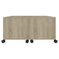 Miniatyrbilde 6 av 10: vidaXL Salongbord sonoma eik 75x75x38 cm sponplate