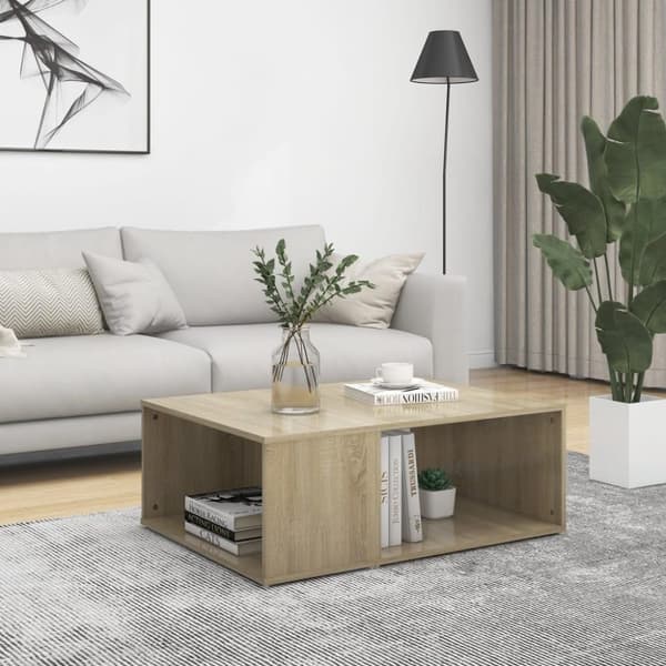 vidaXL Salongbord sonoma eik 90x67x33 cm sponplate