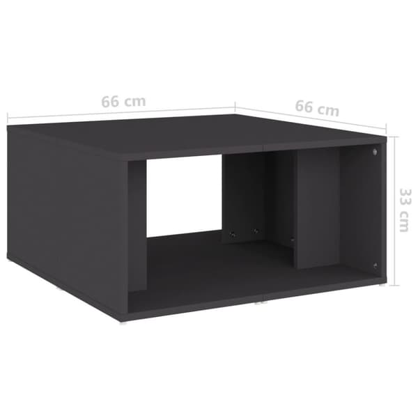 vidaXL Salongbord 4 stk grå 33x33x33 cm sponplate