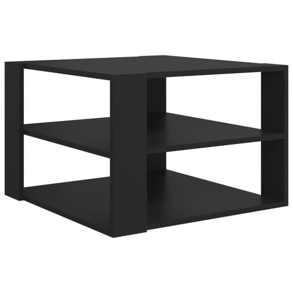 vidaXL sofabord 60x60x40 cm spånplade sort