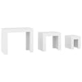 Miniatyrbilde 5 av 10: vidaXL Stablebare salongbord 3 stk hvit sponplate