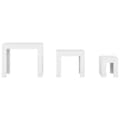 Miniatyrbilde 6 av 10: vidaXL Stablebare salongbord 3 stk hvit sponplate