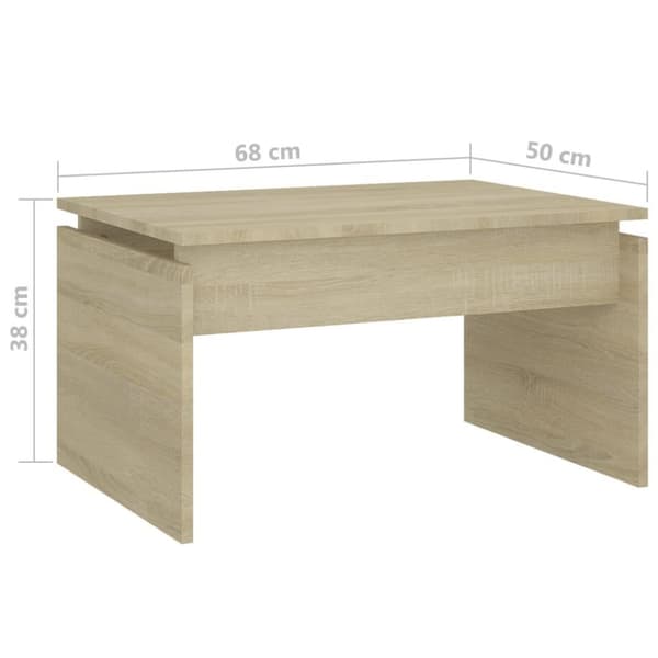 vidaXL Soffbord sonoma-ek 68x50x38 cm spånskiva