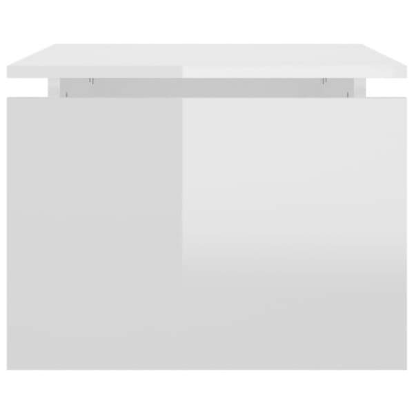 vidaXL sofabord 68x50x38 cm spånplade hvid højglans