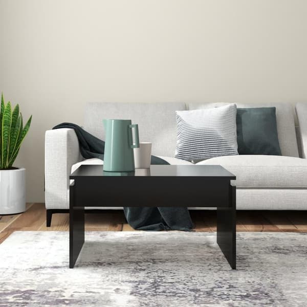 vidaXL Salongbord svart 68x50x38 cm sponplate