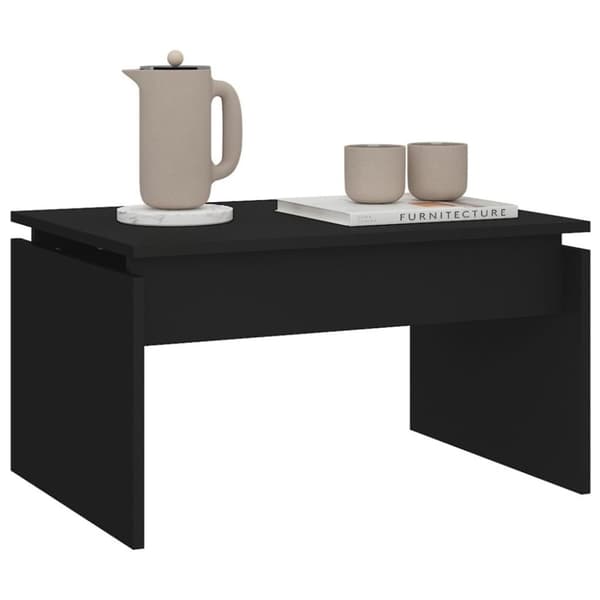 vidaXL Salongbord svart 68x50x38 cm sponplate