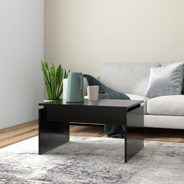 vidaXL Salongbord svart 68x50x38 cm sponplate