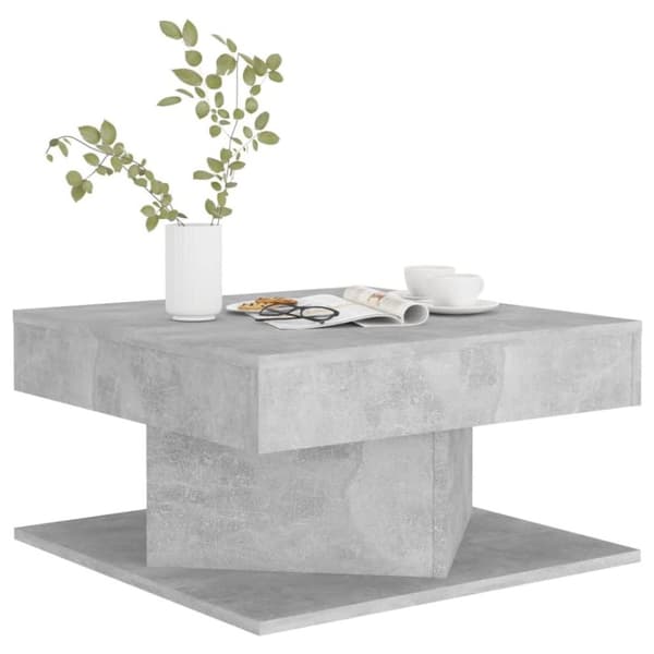 vidaXL Sohvapöytä betoninharmaa 57x57x30 cm lastulevy
