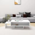 Miniatyrbillede 3 af 9: vidaXL sofabord 105x55x32 cm spånplade hvid