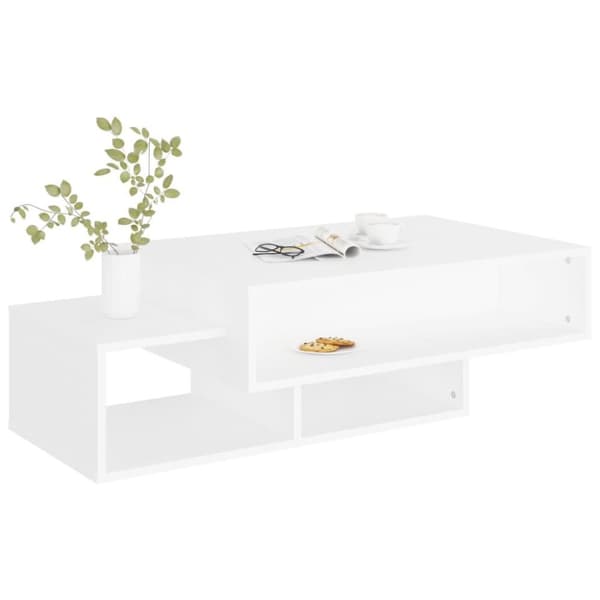 vidaXL sofabord 105x55x32 cm spånplade hvid