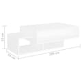 Miniatyrbillede 7 af 9: vidaXL sofabord 105x55x32 cm spånplade hvid