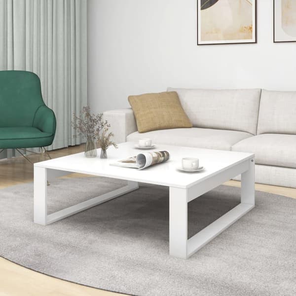 vidaXL sofabord 100x100x35 cm spånplade hvid