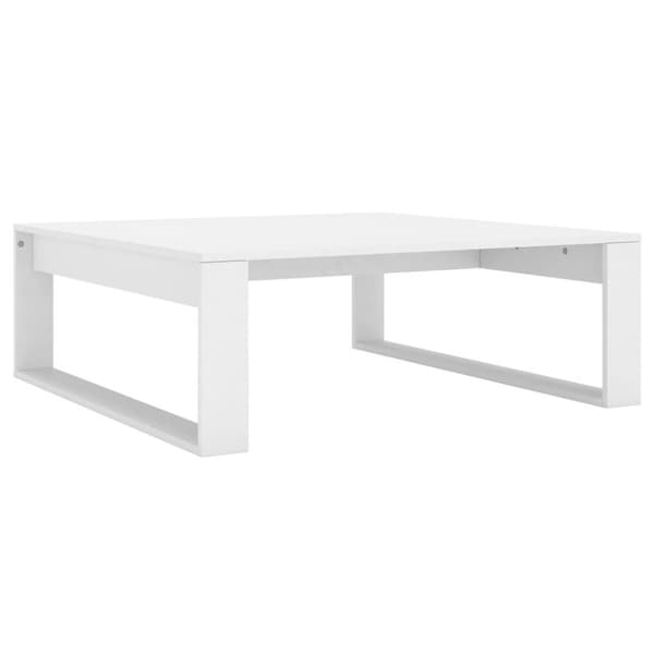 vidaXL Salongbord hvit 100x100x35 cm sponplate