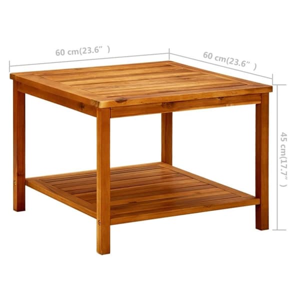 vidaXL Salongbord 60x60x45 cm heltre akasie
