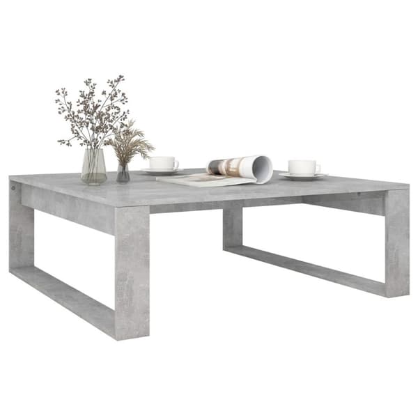 vidaXL Salongbord betonggrå 100x100x35 cm sponplate