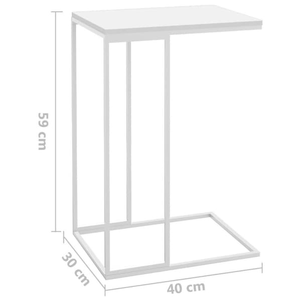 vidaXL Sidebord hvit 40x30x59 cm konstruert tre