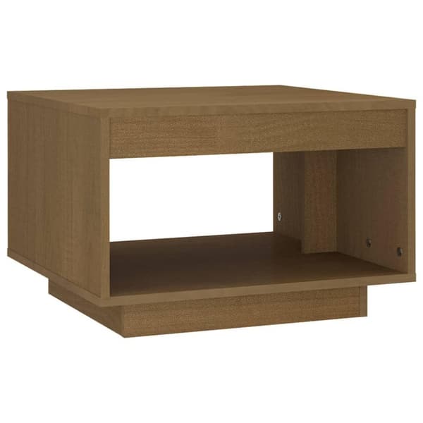 vidaXL Sohvapöytä hunajanruskea 50x50x33,5 cm täysi mänty