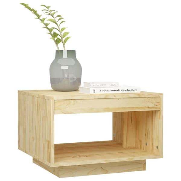 vidaXL sofabord 50x50x33,5 cm massivt fyrretræ