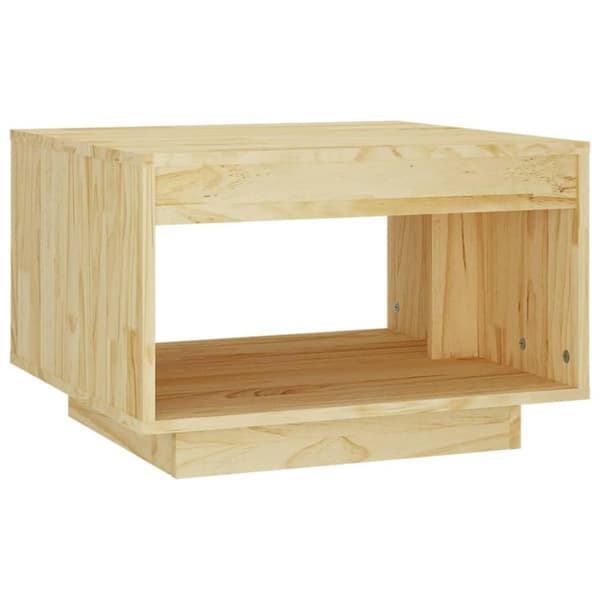 vidaXL sofabord 50x50x33,5 cm massivt fyrretræ