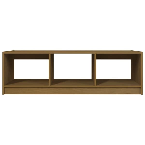 vidaXL Sohvapöytä hunajanruskea 110x50x34 cm täysi mänty