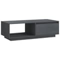 Pikkukuva 1 / 11: vidaXL Sohvapöytä harmaa 110x50x33,5 cm täysi mänty