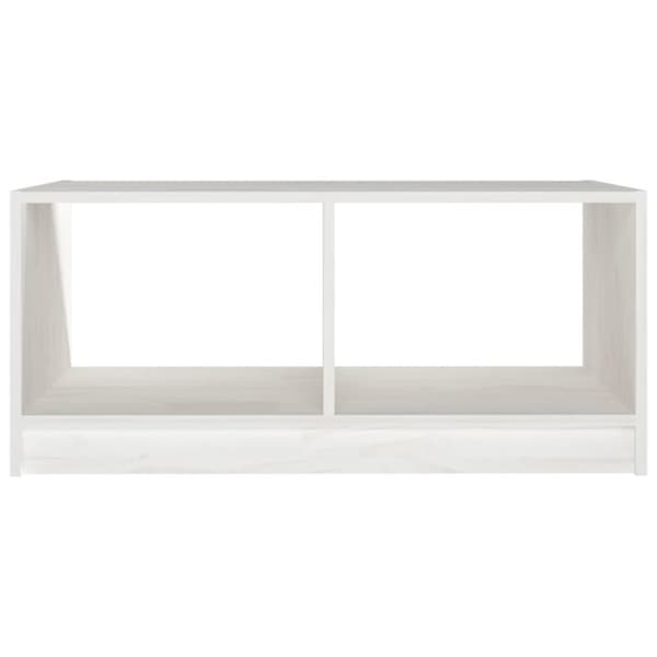 vidaXL Soffbord vit 75x50x33,5 cm massiv furu