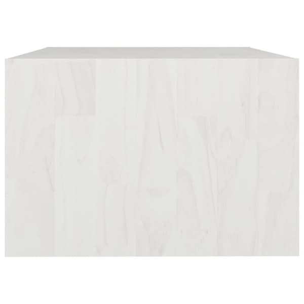 vidaXL Soffbord vit 75x50x33,5 cm massiv furu