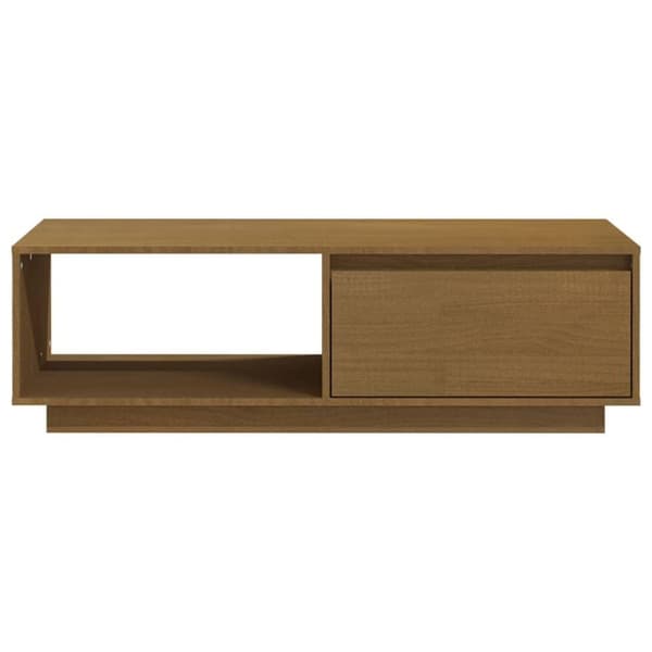 vidaXL Soffbord honungbrun 110x50x33,5 cm massiv furu