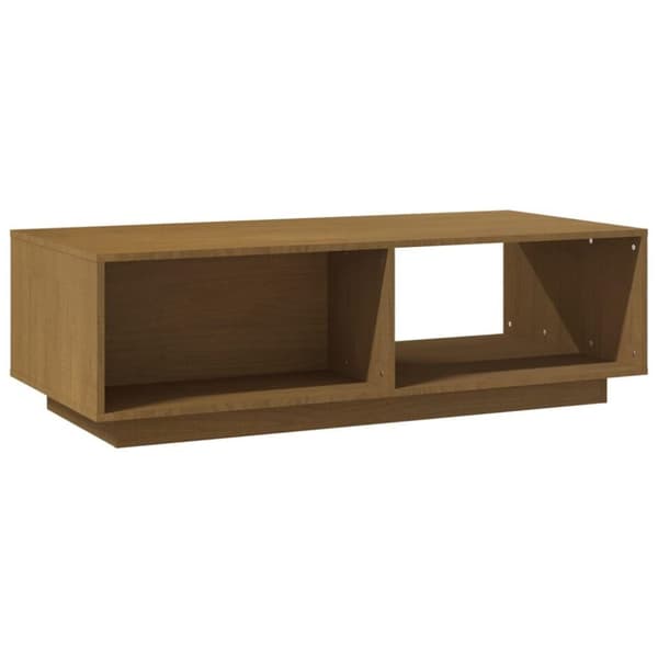 vidaXL Soffbord honungbrun 110x50x33,5 cm massiv furu